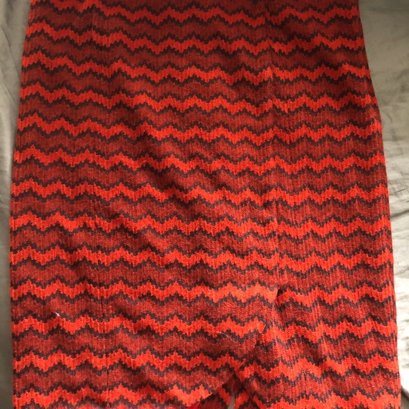 Sabine Red Asymmetrical Skirt - Picture 2 of 4